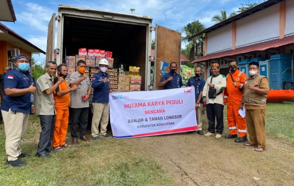 Satgas PT PIM Distribusikan Bantuan dari PT Hutama Karya untuk Korban Banjir Aceh Utara